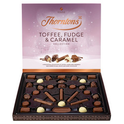 Продуктови Категории Шоколади Thorntons Toffee, Fudge and Caramel Коледна Колекция (348g) 32 бр.